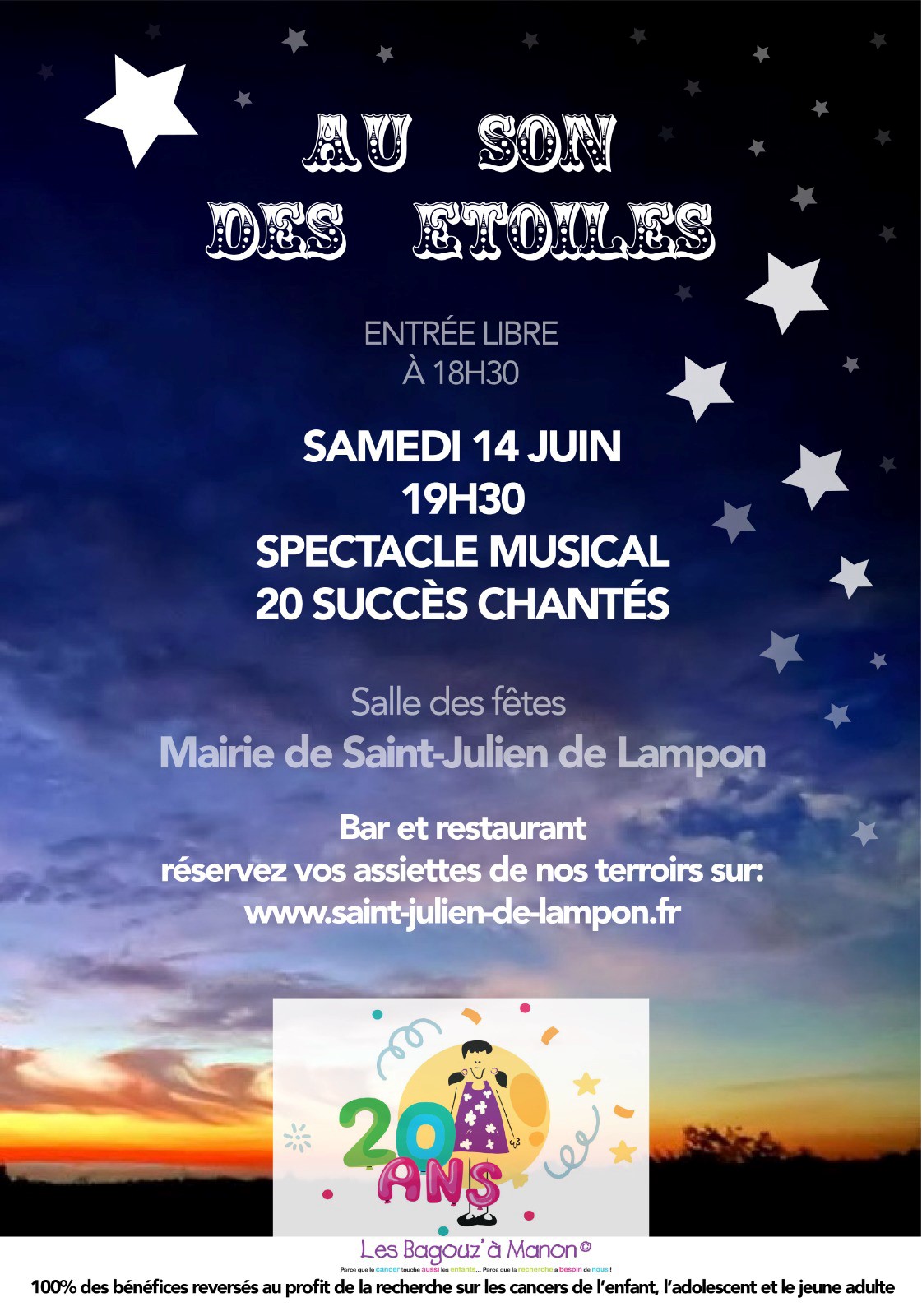 Soirée Spectacle « Au son des étoiles » samedi 14 juin 2025