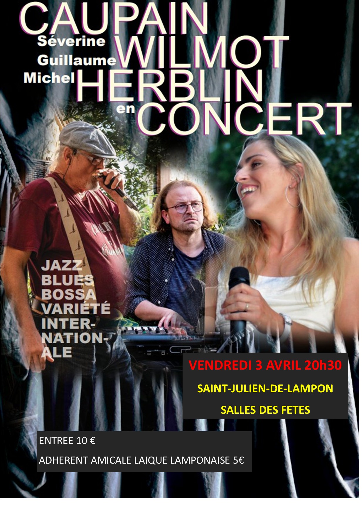 Soirée concert Trio Jazz – Billetterie