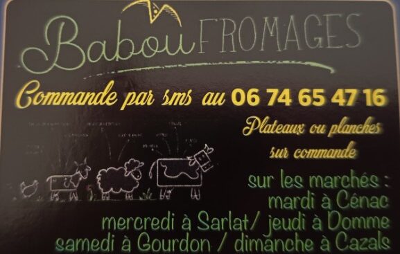 Babou FROMAGES, vente de fromages