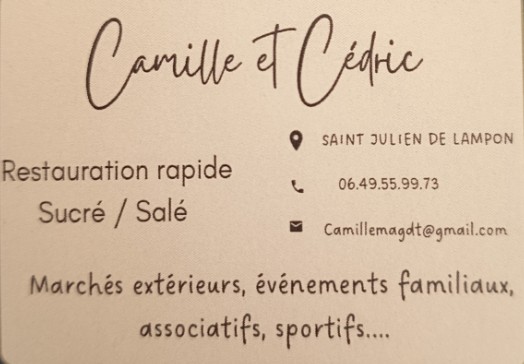 Camille et Cédric, Restauration rapide sucré/ salé