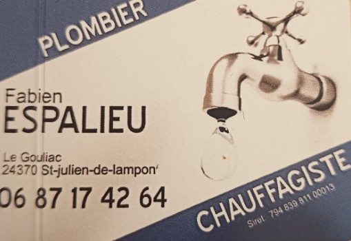Plombier, Fabien ESPALIEU
