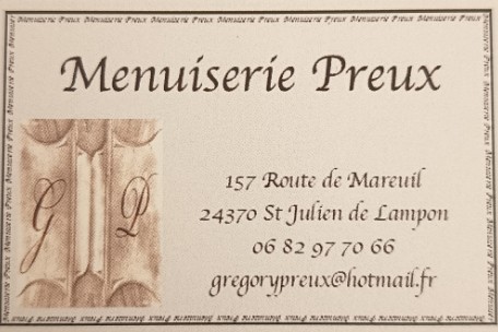 Menuiserie Preux, Grégory PREUX
